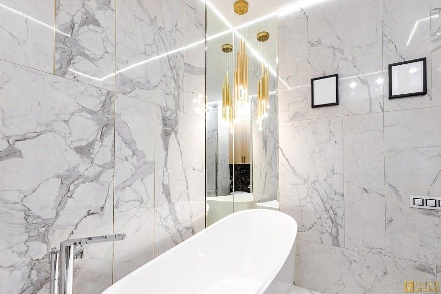 statuario белый мрамор для ванной комнаты