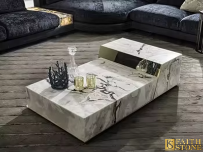 White marble coffee table