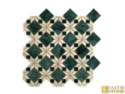 Green and Beige Marble Mosaic